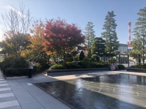 広場の風景の写真の画像