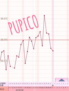 基礎体温表のスクリーンショットの画像